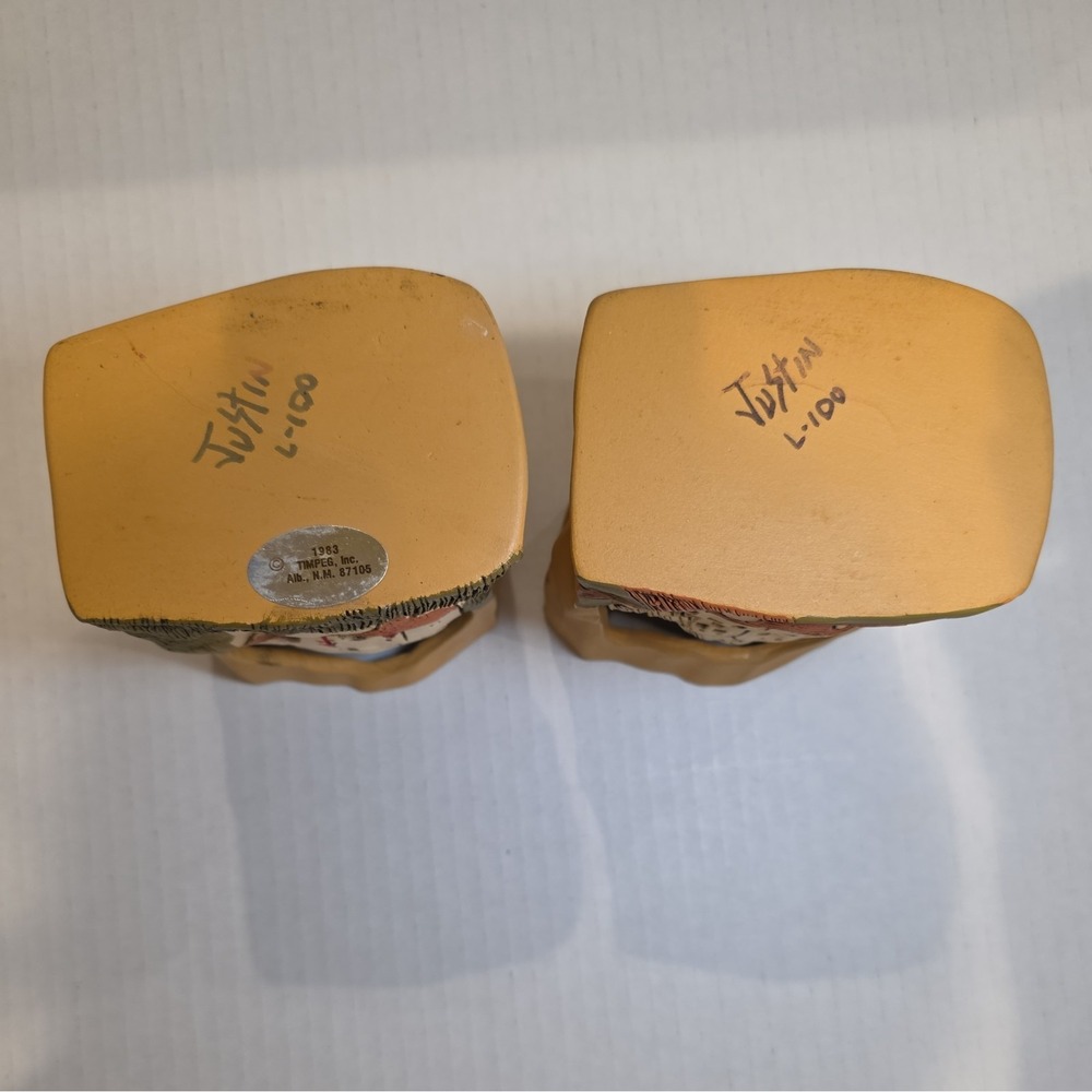 Paper bag Clay pottery luminaria Votive Justin Southwest New Mexico Vtg Signed - Picture 6 of 7